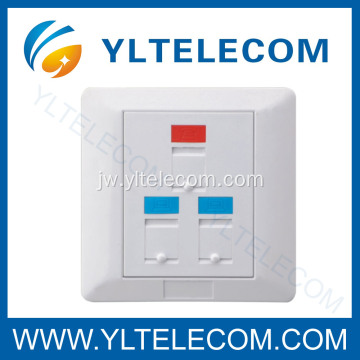 Piring tembok tembok rj45 modul telung port 3 port 86 * 86mm 86 jinis